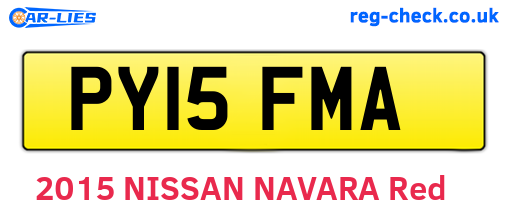 PY15FMA are the vehicle registration plates.