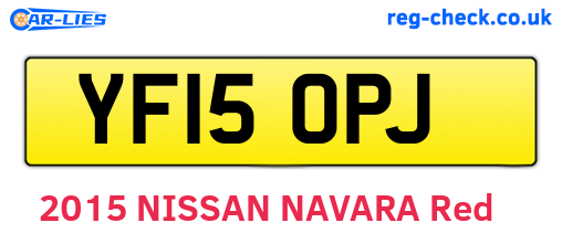 YF15OPJ are the vehicle registration plates.
