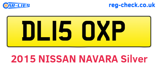 DL15OXP are the vehicle registration plates.