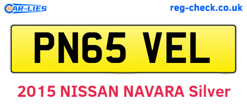 PN65VEL are the vehicle registration plates.