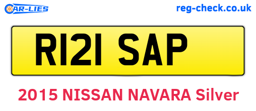 R121SAP are the vehicle registration plates.