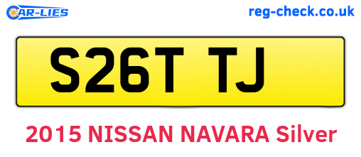 S26TTJ are the vehicle registration plates.