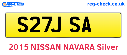 S27JSA are the vehicle registration plates.