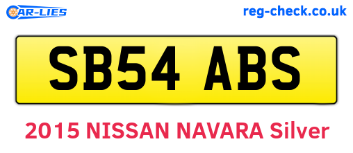 SB54ABS are the vehicle registration plates.