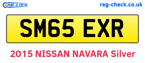 SM65EXR are the vehicle registration plates.