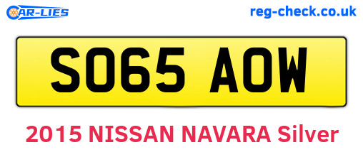 SO65AOW are the vehicle registration plates.