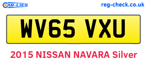 WV65VXU are the vehicle registration plates.