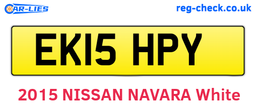 EK15HPY are the vehicle registration plates.
