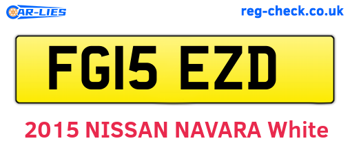FG15EZD are the vehicle registration plates.