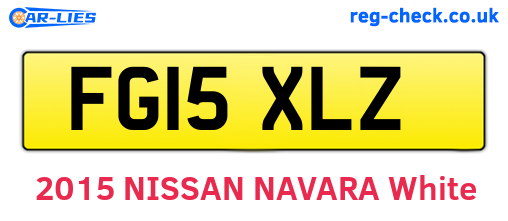 FG15XLZ are the vehicle registration plates.