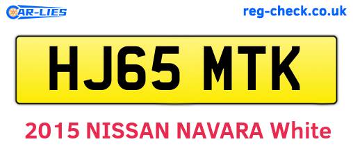 HJ65MTK are the vehicle registration plates.
