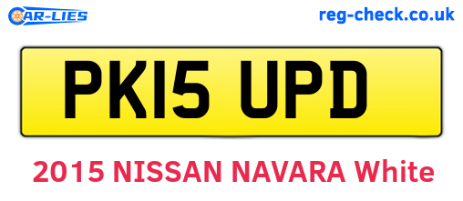 PK15UPD are the vehicle registration plates.