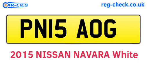 PN15AOG are the vehicle registration plates.