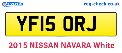 YF15ORJ are the vehicle registration plates.