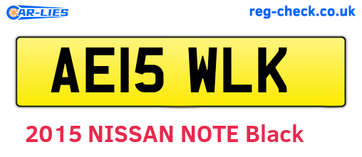 AE15WLK are the vehicle registration plates.