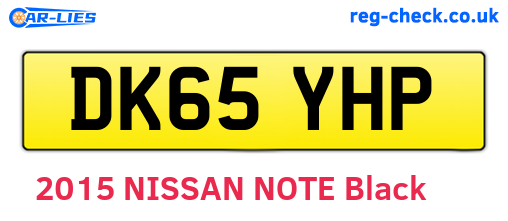 DK65YHP are the vehicle registration plates.