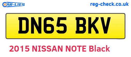 DN65BKV are the vehicle registration plates.