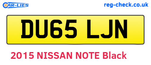 DU65LJN are the vehicle registration plates.