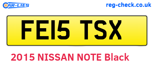 FE15TSX are the vehicle registration plates.