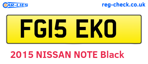 FG15EKO are the vehicle registration plates.