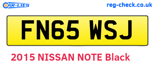 FN65WSJ are the vehicle registration plates.
