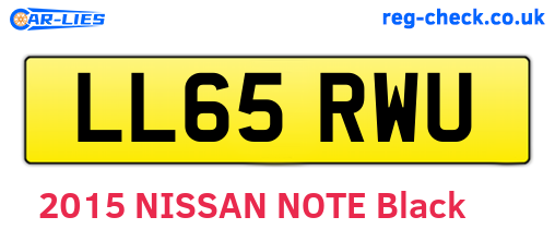 LL65RWU are the vehicle registration plates.