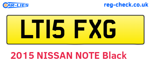 LT15FXG are the vehicle registration plates.