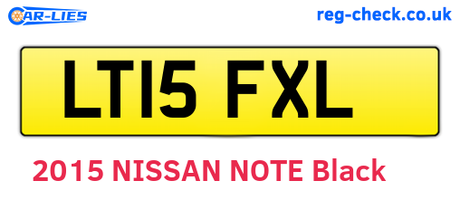 LT15FXL are the vehicle registration plates.