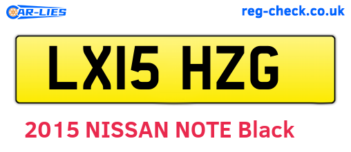 LX15HZG are the vehicle registration plates.