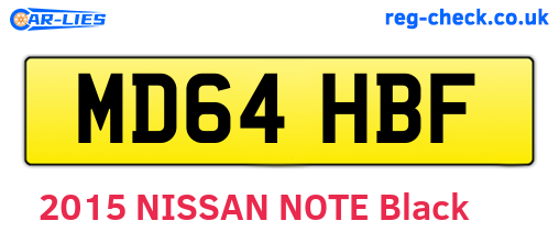 MD64HBF are the vehicle registration plates.