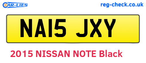 NA15JXY are the vehicle registration plates.