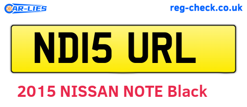 ND15URL are the vehicle registration plates.