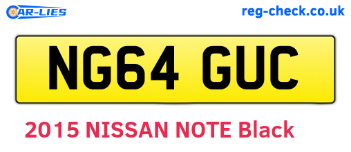NG64GUC are the vehicle registration plates.