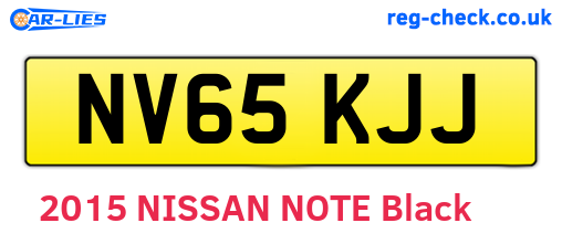 NV65KJJ are the vehicle registration plates.