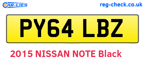 PY64LBZ are the vehicle registration plates.