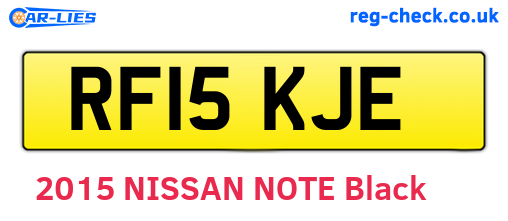 RF15KJE are the vehicle registration plates.
