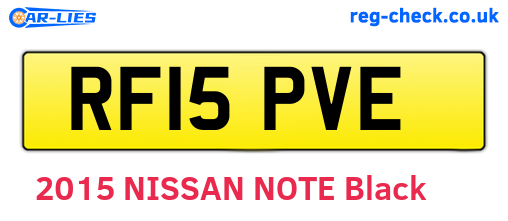 RF15PVE are the vehicle registration plates.