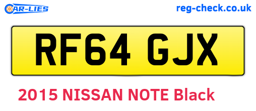 RF64GJX are the vehicle registration plates.