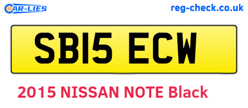 SB15ECW are the vehicle registration plates.