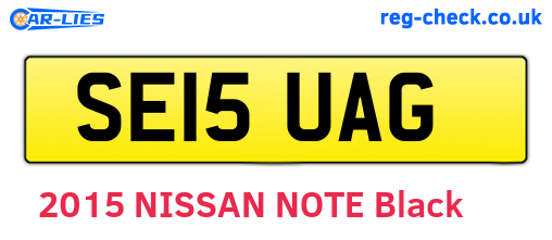 SE15UAG are the vehicle registration plates.