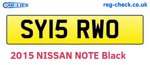 SY15RWO are the vehicle registration plates.