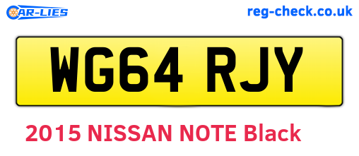WG64RJY are the vehicle registration plates.
