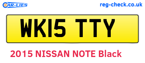 WK15TTY are the vehicle registration plates.