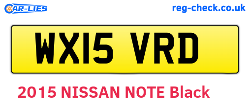 WX15VRD are the vehicle registration plates.