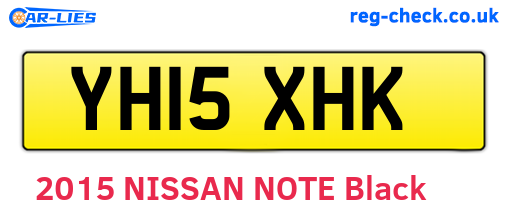 YH15XHK are the vehicle registration plates.