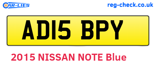 AD15BPY are the vehicle registration plates.