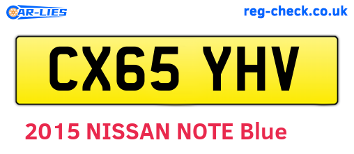 CX65YHV are the vehicle registration plates.