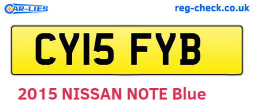 CY15FYB are the vehicle registration plates.