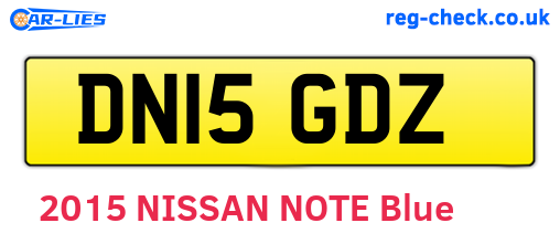 DN15GDZ are the vehicle registration plates.