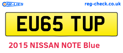 EU65TUP are the vehicle registration plates.